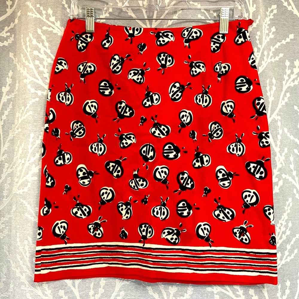 Talbots Red Ladybug Skirt size 6